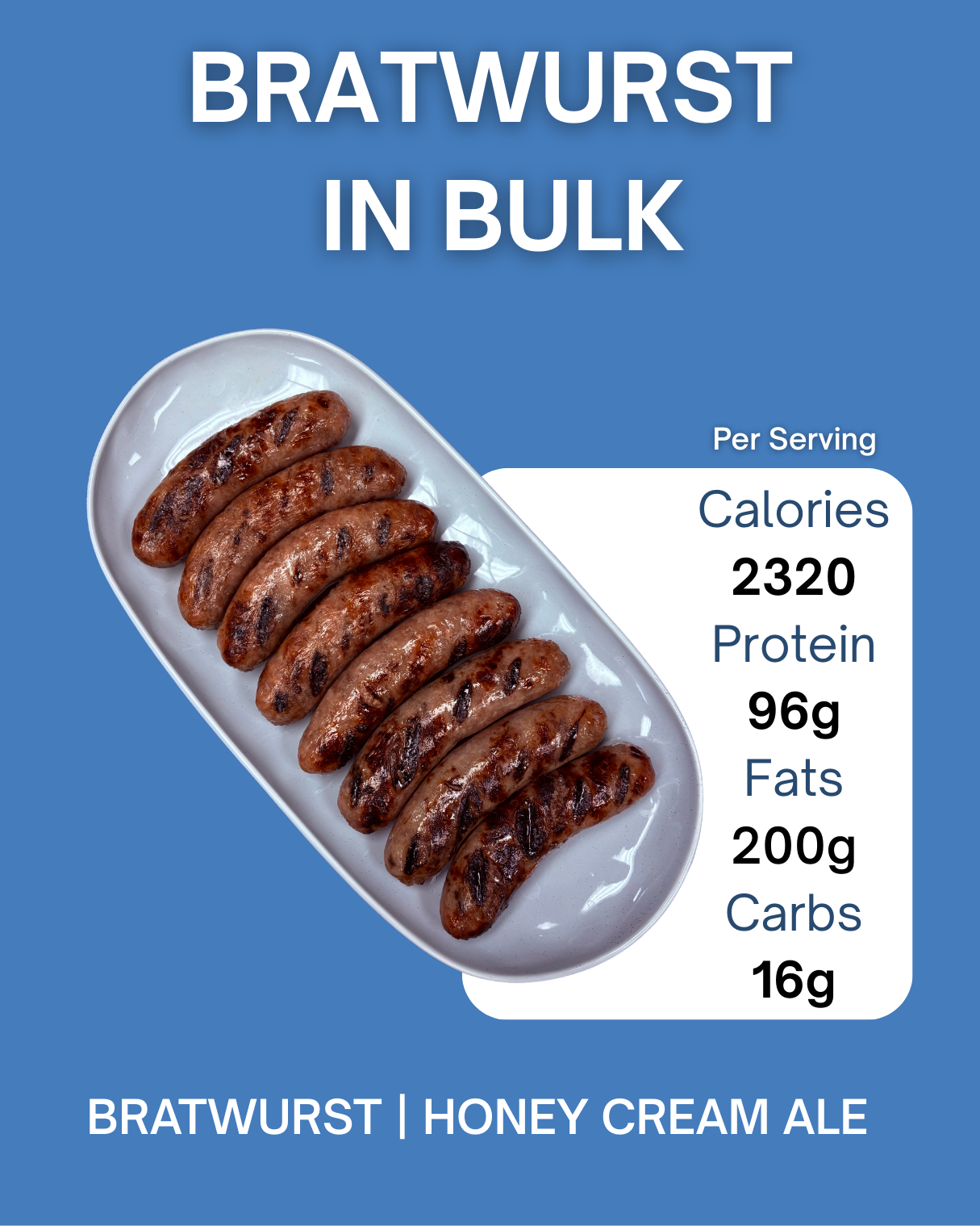 GRILLED BRATWURST BULK PROTEIN