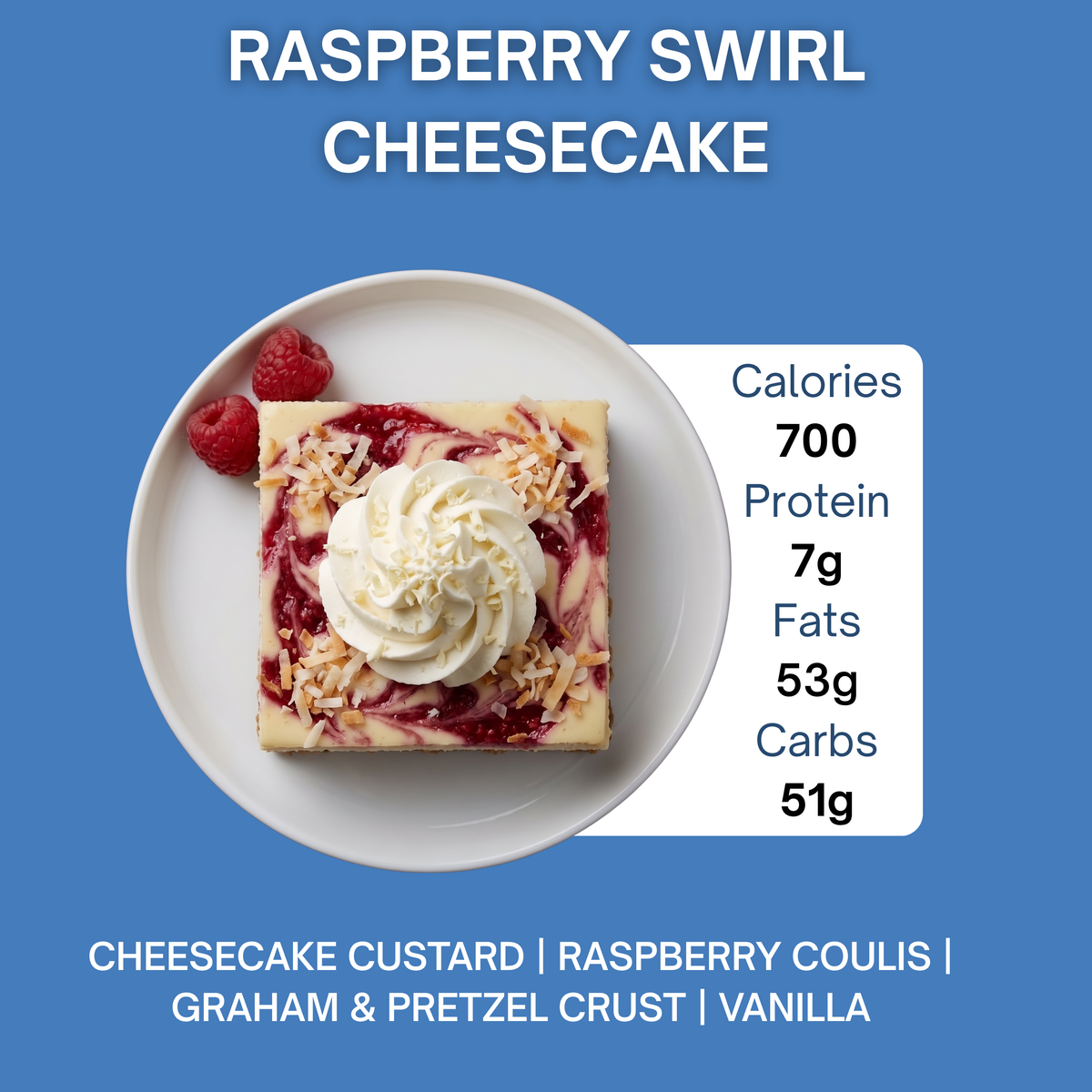RASPBERRY SWIRL CHEESECAKE
