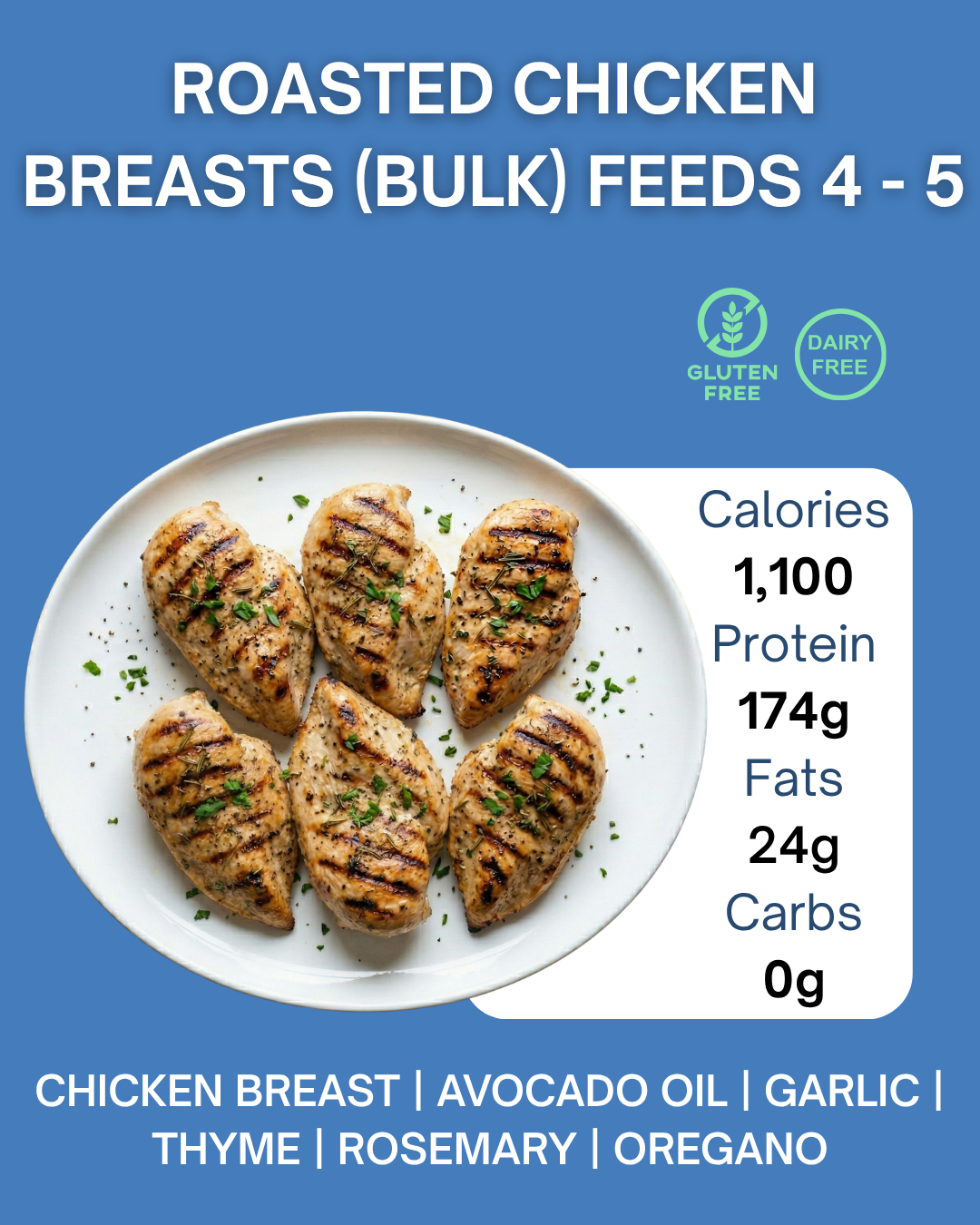 ROASTED CHICKEN BREASTS (FEEDS 4-5)