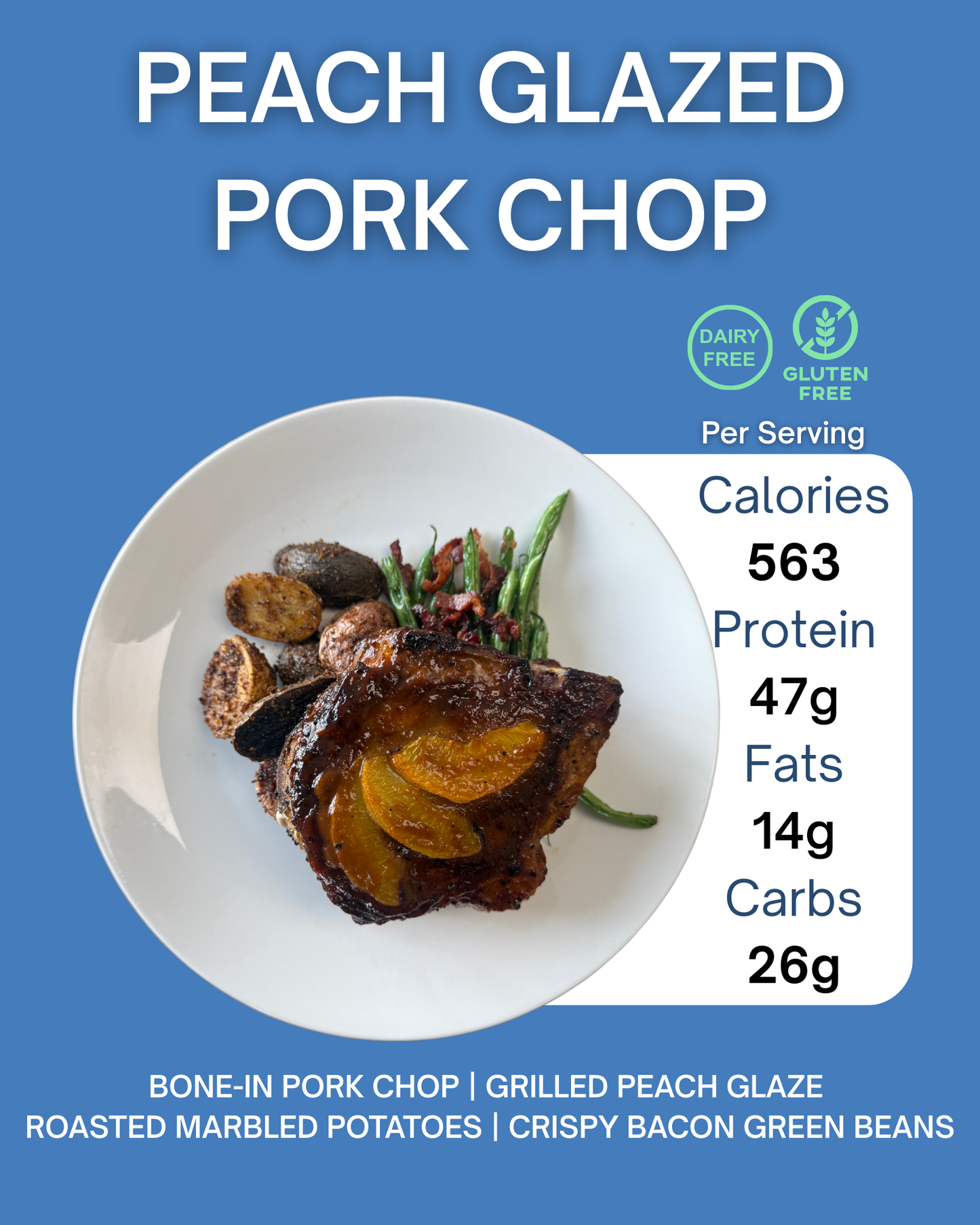 PEACH GLAZED PORK CHOP