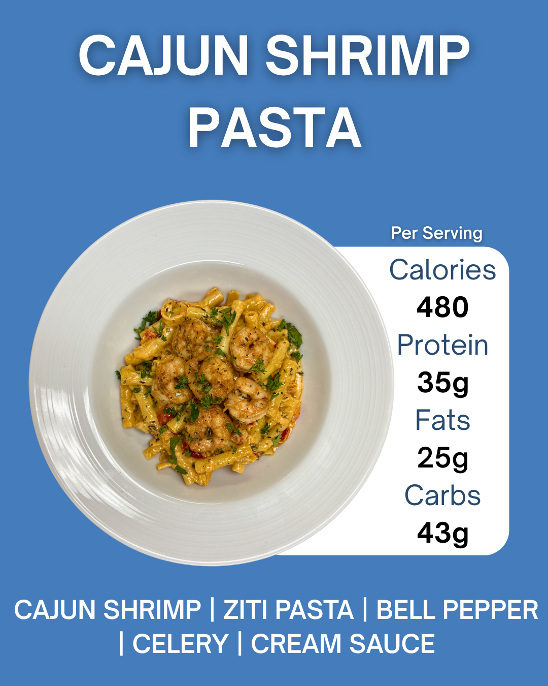 CREAMY CAJUN SHRIMP PASTA