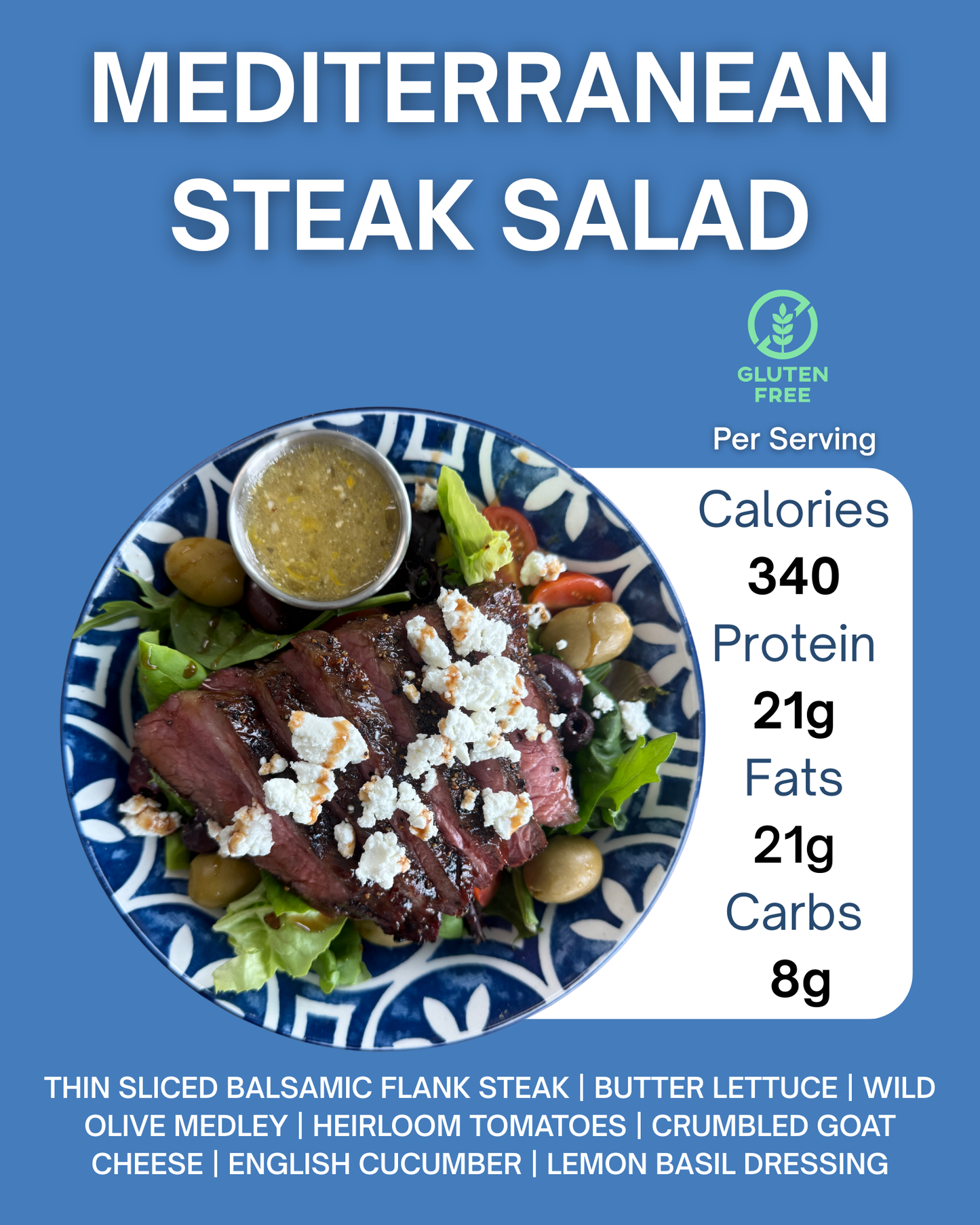 MEDITERRANEAN STEAK SALAD
