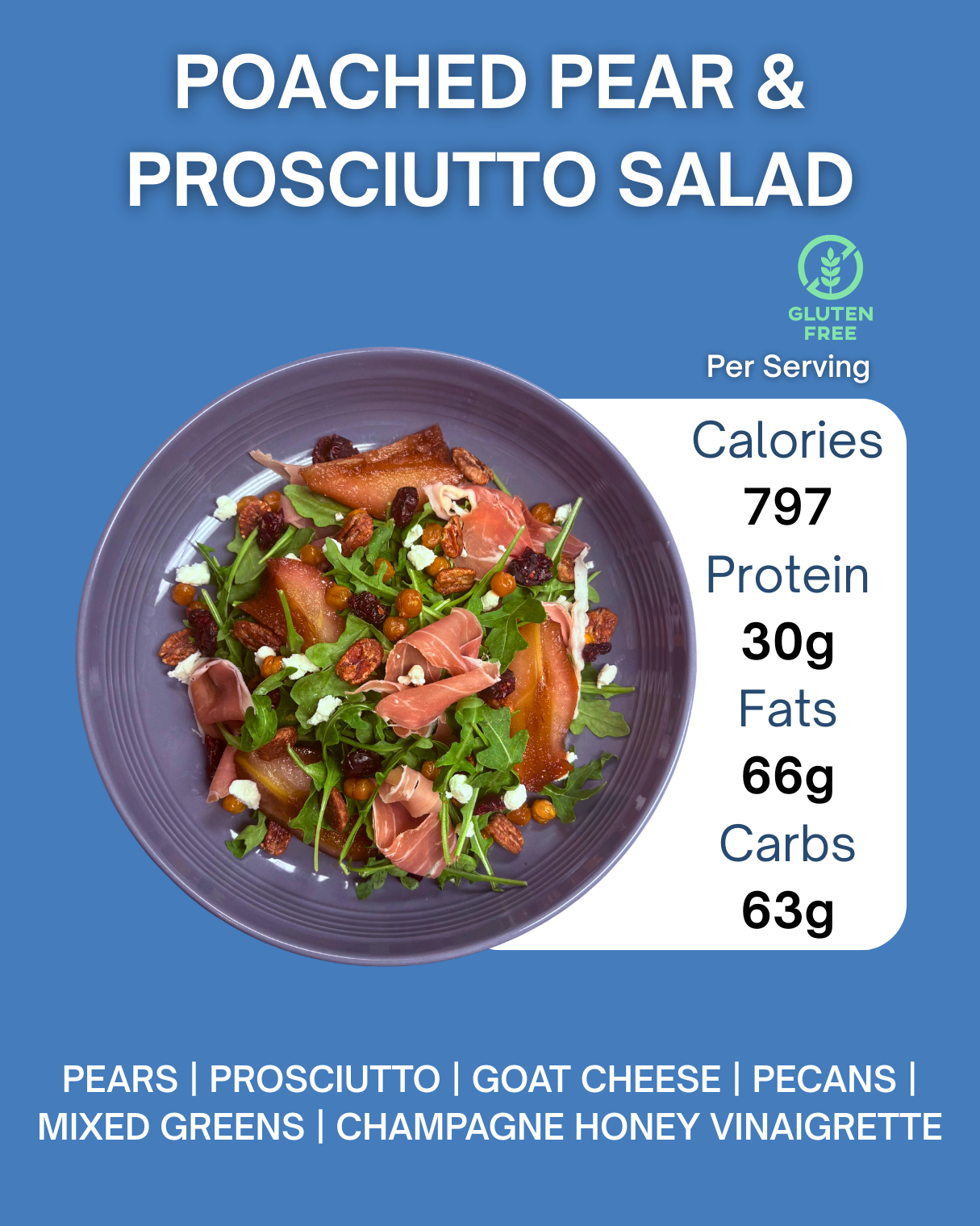 POACHED PEAR & PROSCIUTTO SALAD