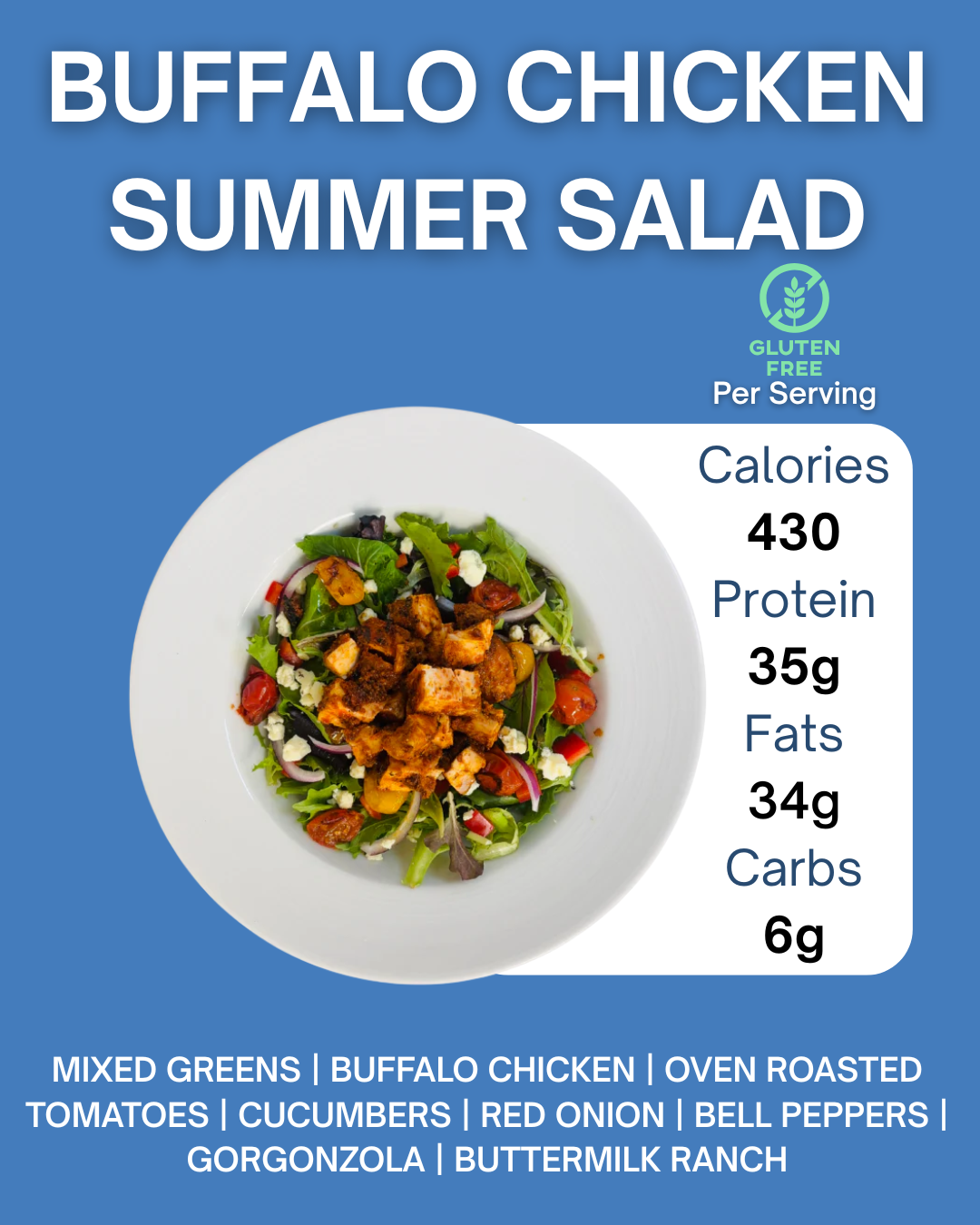 BUFFALO CHICKEN SUMMER SALAD