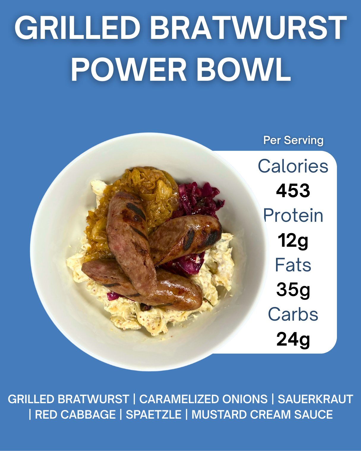 GRILLED BRATWURST POWER BOWL