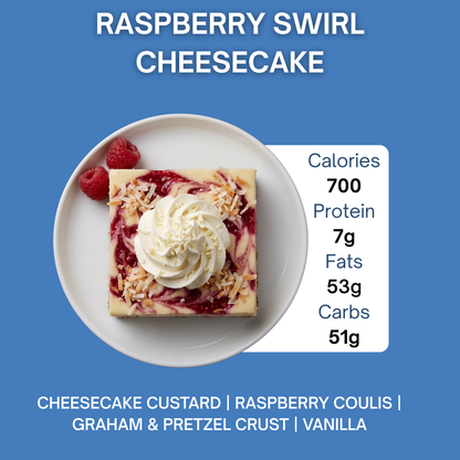 RASPBERRY SWIRL CHEESECAKE