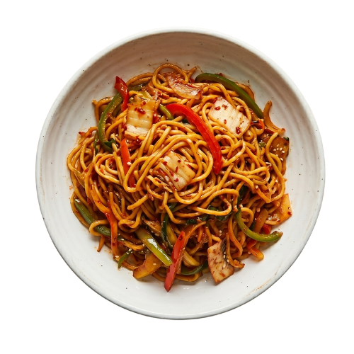 KIMCHI LO MEIN & VEGETABLE STIR FRY