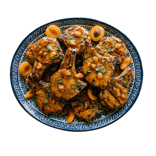 APRICOT GLAZED PORK CHOPS (FEEDS 4-5)