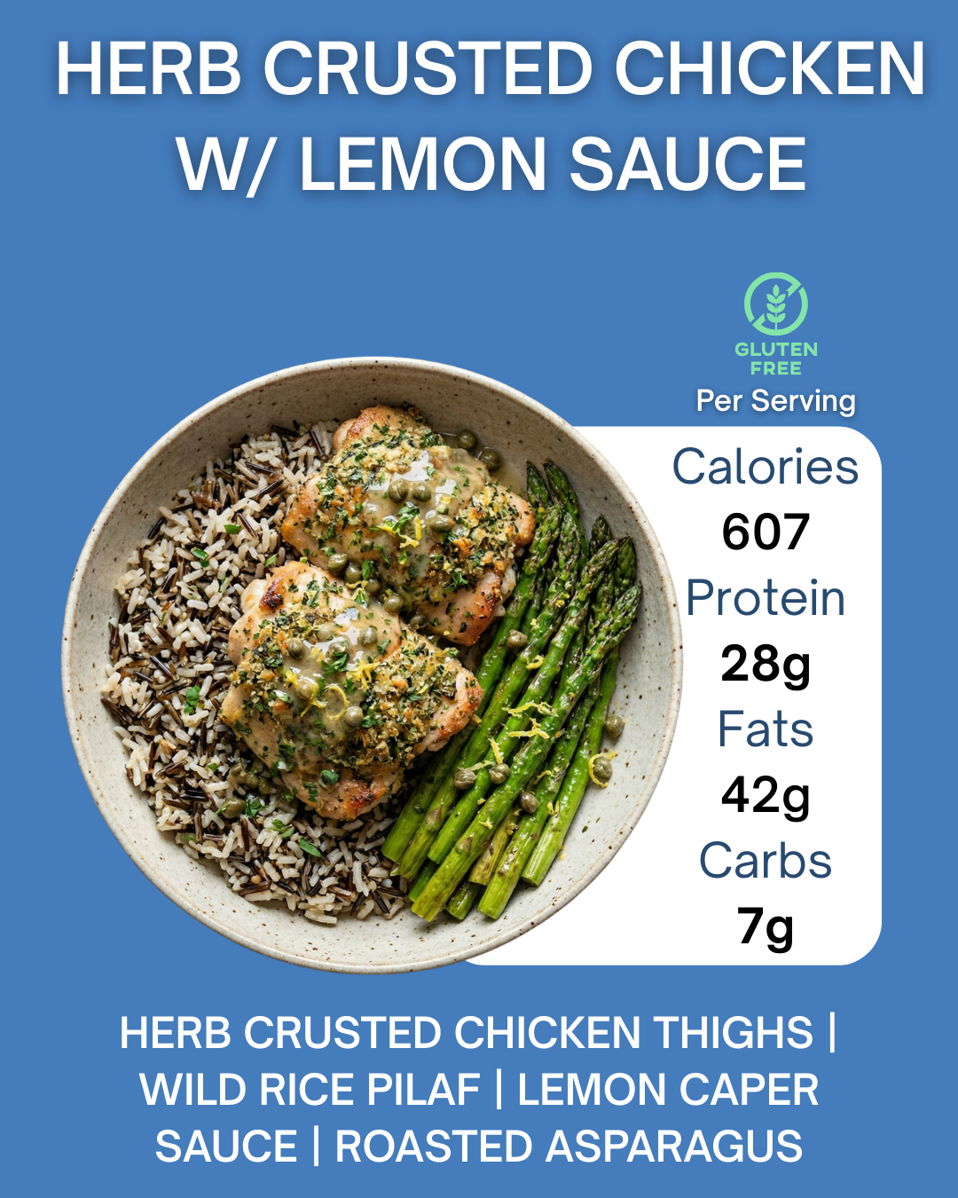 HERB CRUSTED CHICKEN W/ LEMON CAPER SAUCE