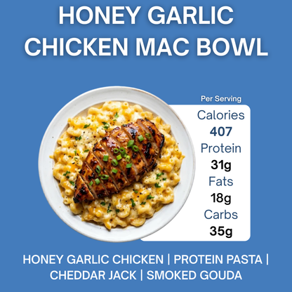 HONEY GARLIC CHICKEN MAC BOWL
