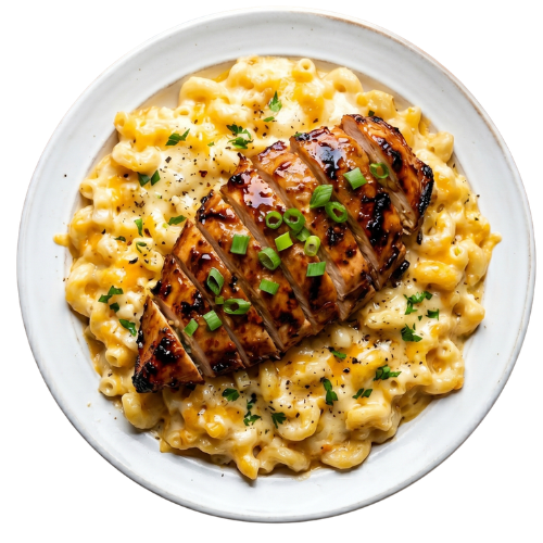 HONEY GARLIC CHICKEN MAC BOWL