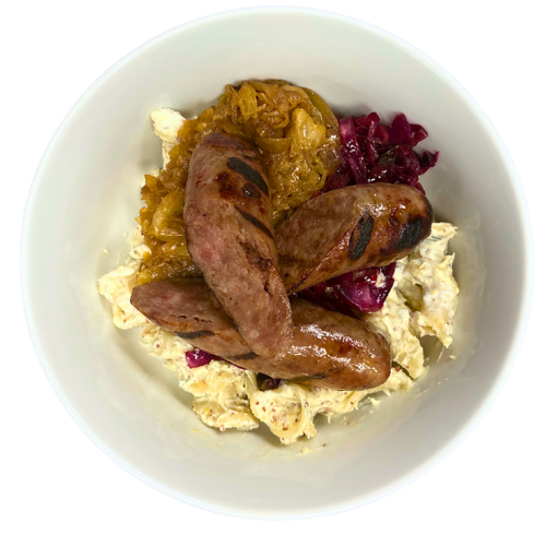 GRILLED BRATWURST POWER BOWL