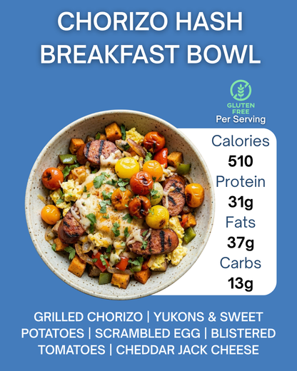 CHORIZO HASH BREAKFAST POWER BOWL