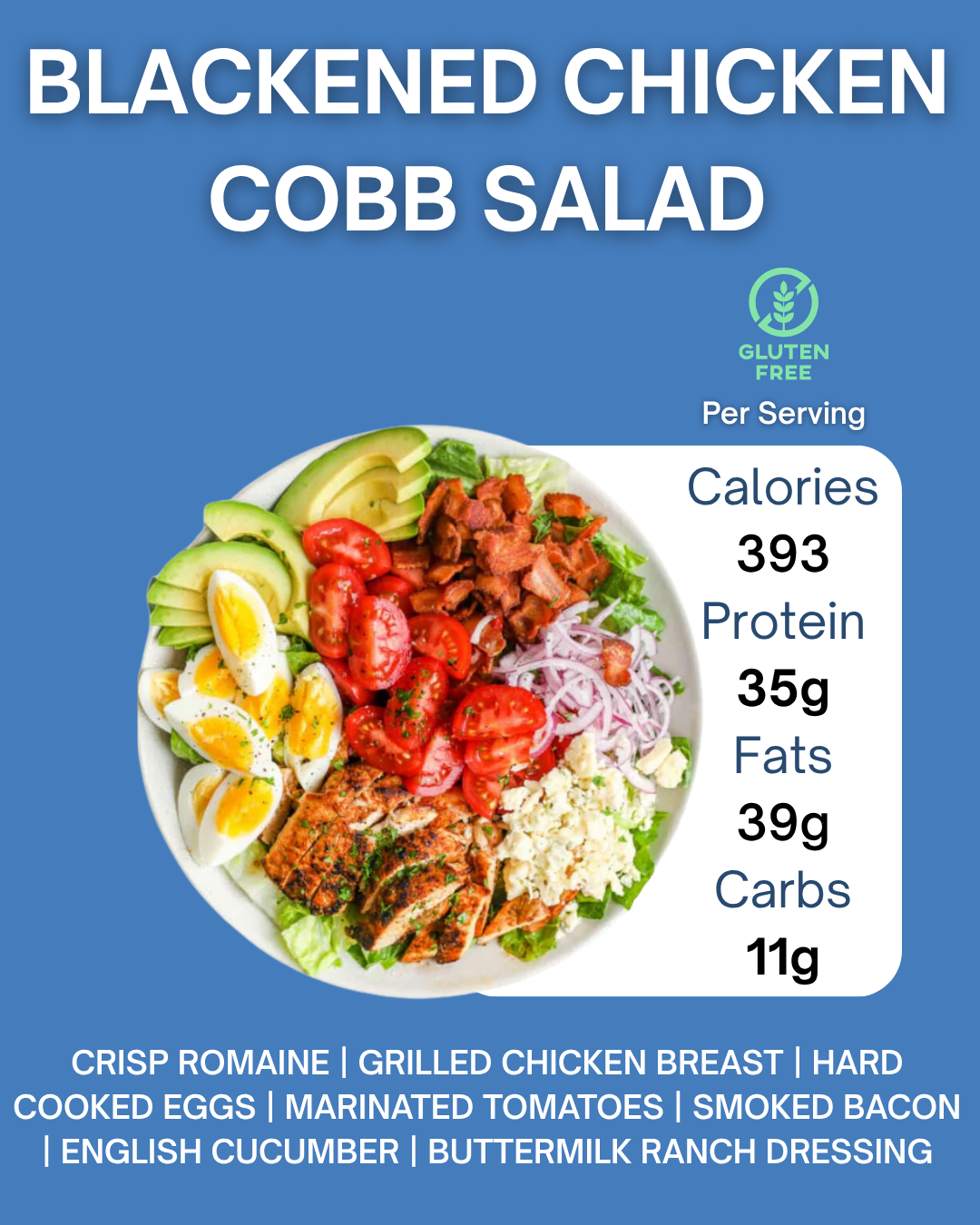 BLACKENED CHICKEN COBB SALAD