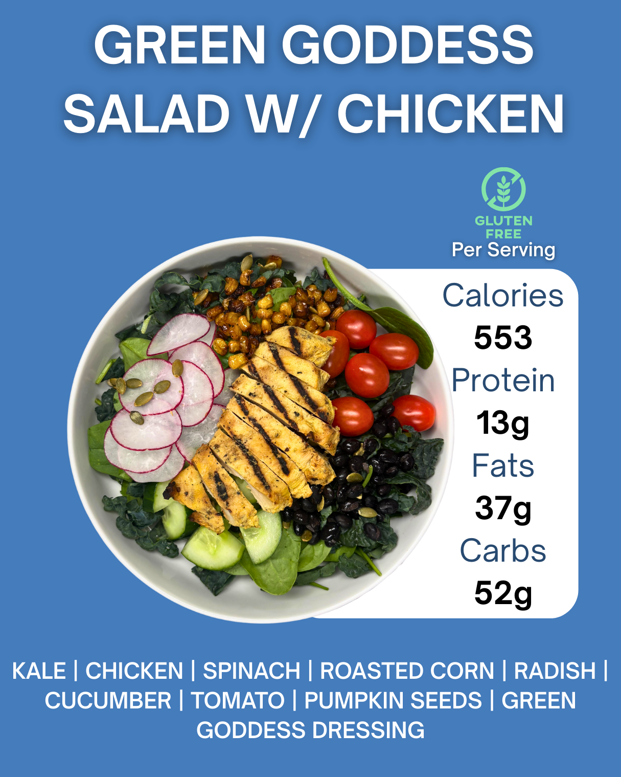 GREEN GODDESS SALAD W/ CHICKEN