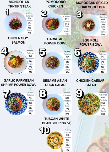 Pick 6 Meals (3 FREE) - Gourmet Ready To Eat Meals Cooked in SLC