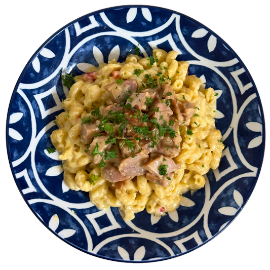 HONEY GARLIC CHICKEN MAC BOWL
