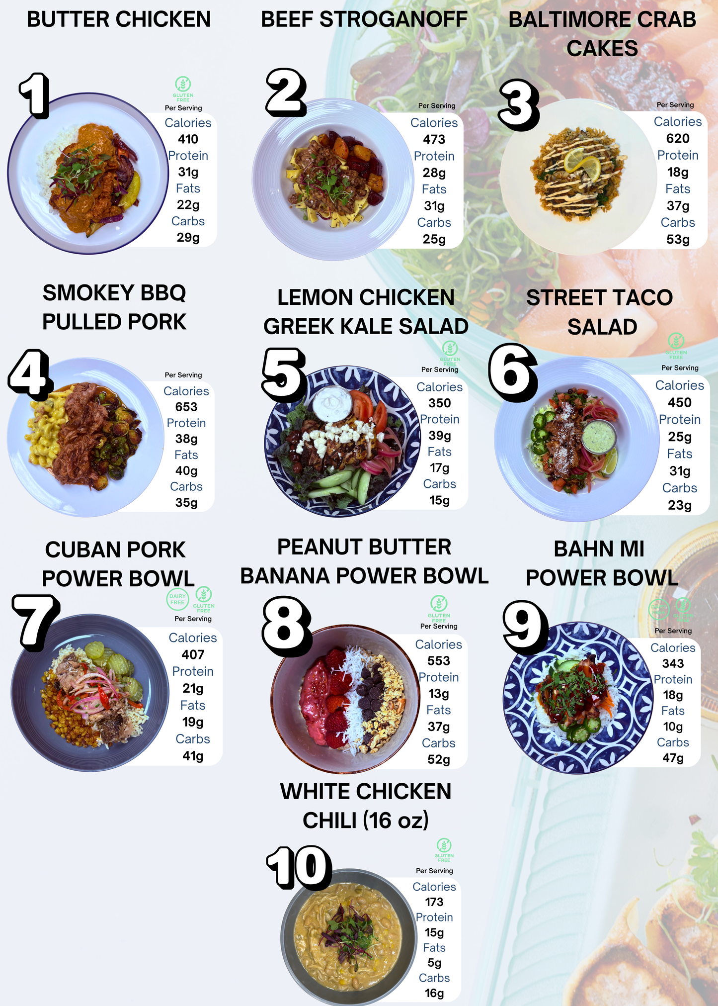 Pick 6 Meals (3 FREE) - Gourmet Ready To Eat Meals Cooked in SLC