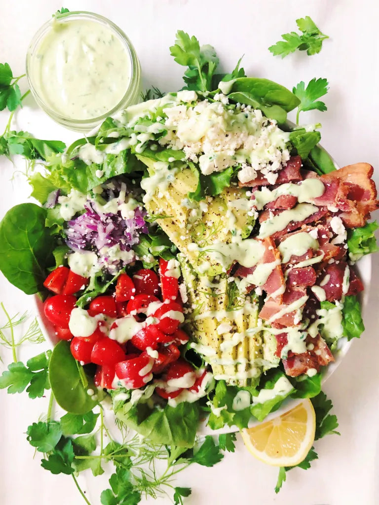 BLT Salad with Avocado-Buttermilk Dressing