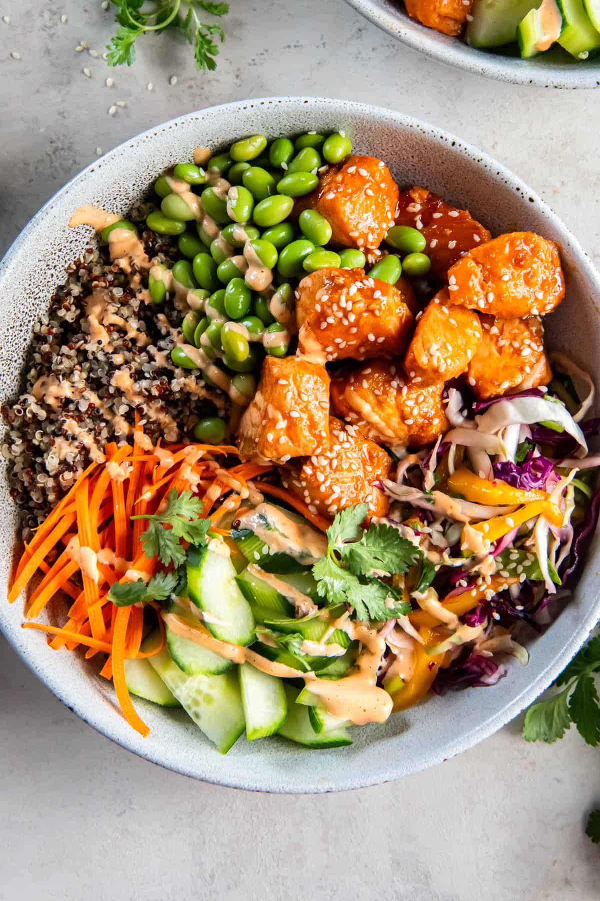 Honey Sriracha Salmon Bowl