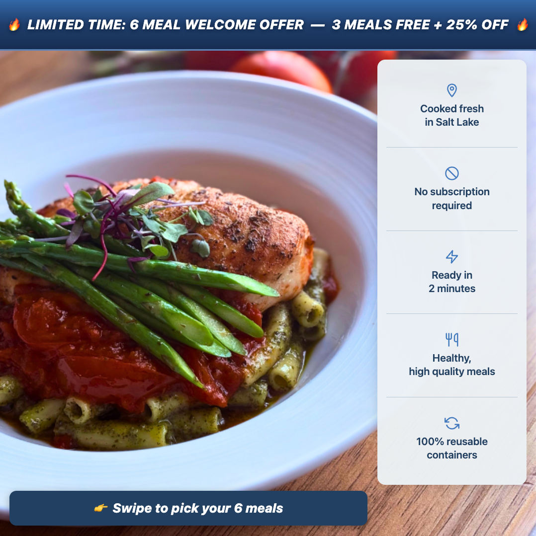 6 Meal Welcome Offer - SLC Cooked Ready To Eat